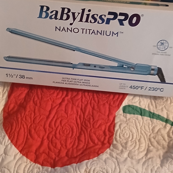 BaByliss Nano Titanium Hair Straightener in Blue - Picture 1 of 4